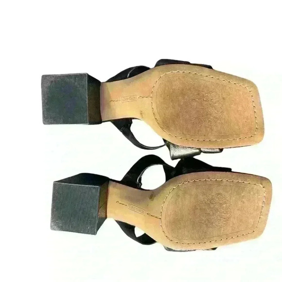 EUC Vince Camuto Jestimel Black Leather Slide Sandals Sz 8.5 EUC - Picture 7 of 7